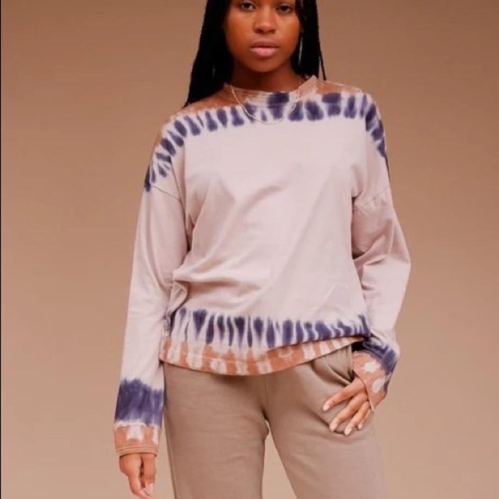Richer Poorer Relaxed Long Sleeve Pullover Tie Dye